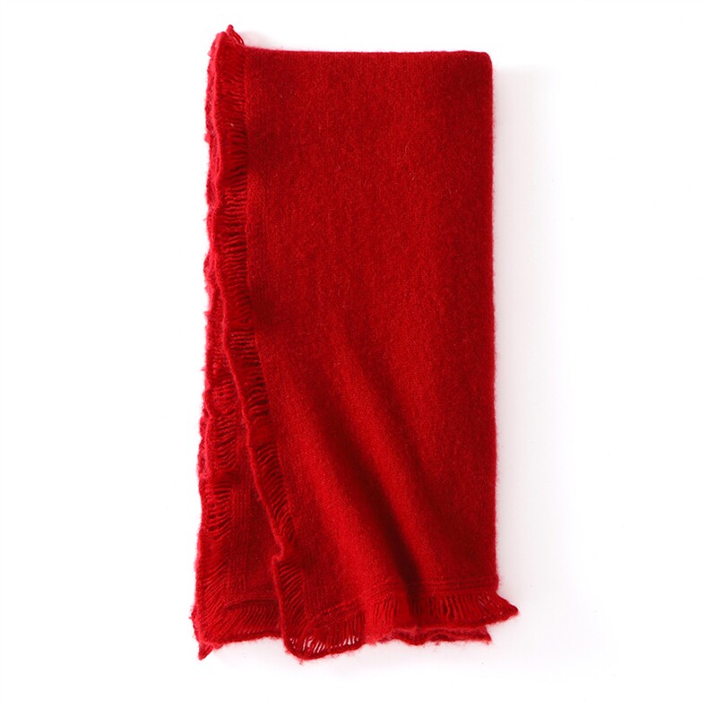 2025年秋季时尚百搭通勤简约休闲平面流苏围巾，围巾，众皇羊绒