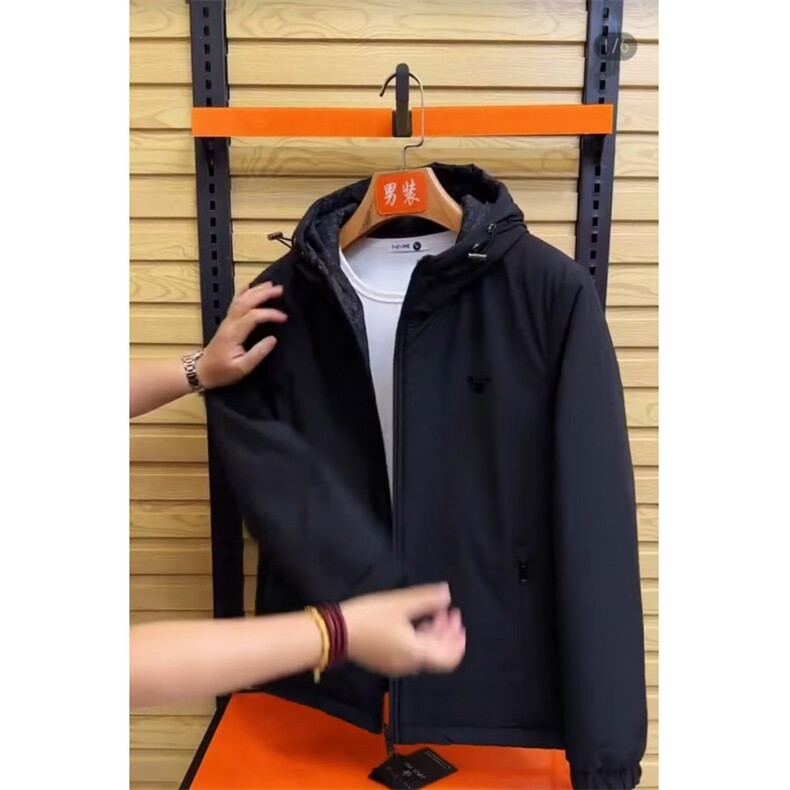 (网图)双面穿轻奢薄棉棉服胸标保暖休闲薄棉棉袄313B-JK5607-P110,男装棉衣,星座313B