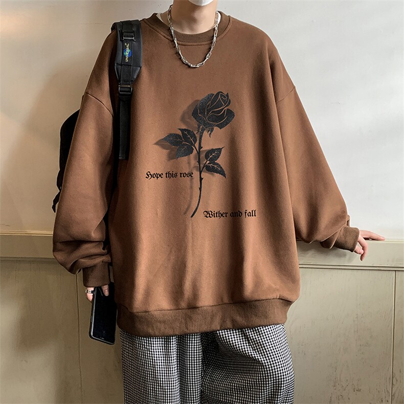 圆领卫衣男大码加厚加绒长袖t恤男S6279-P28,男装卫衣,电商A040