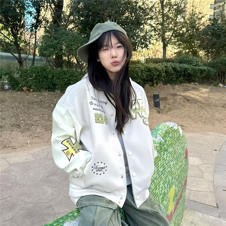1506A/GW8030/P54潮流拼接撞色棒球服宽松百搭男女春秋外套夹克,男装夹克,星座1506A