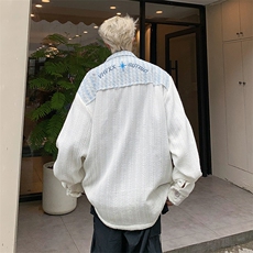 高品质秋男夹克工装大口袋条纹字母刺绣拼色小香风外套JK738P95，男装夹克，星座1013-1