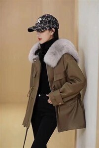 狐狸毛派克服图片