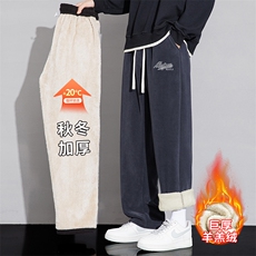 冬季男士羊羔绒复合保暖加厚休闲裤N556-P35大码，男装休闲裤，星座209