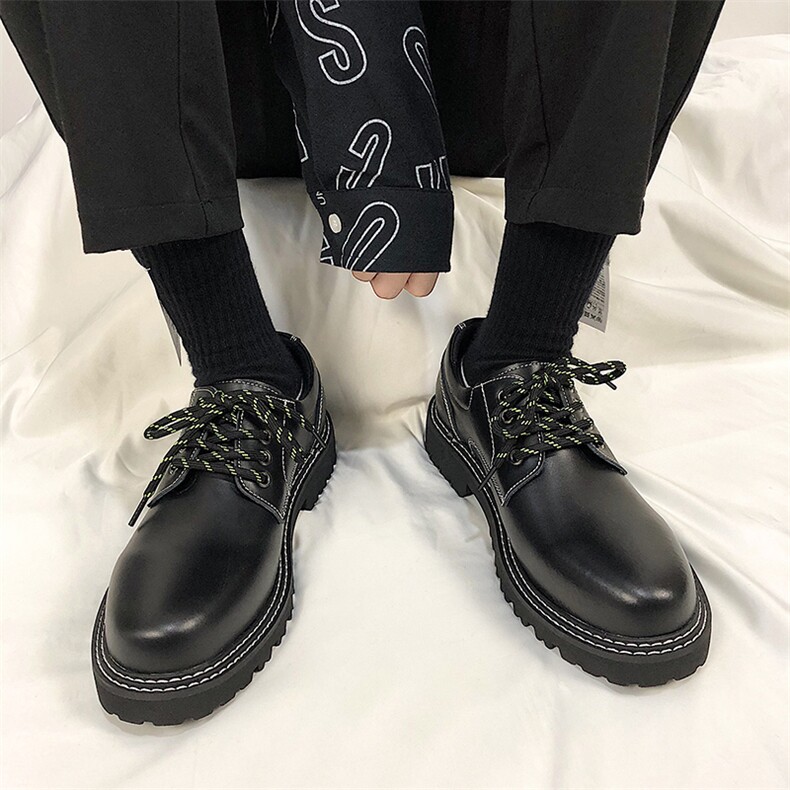 秋季韩版chic小众厚底皮鞋男潮流休闲低帮男鞋B253-1382-P105,男鞋休闲鞋,星座814A（原电商B253）