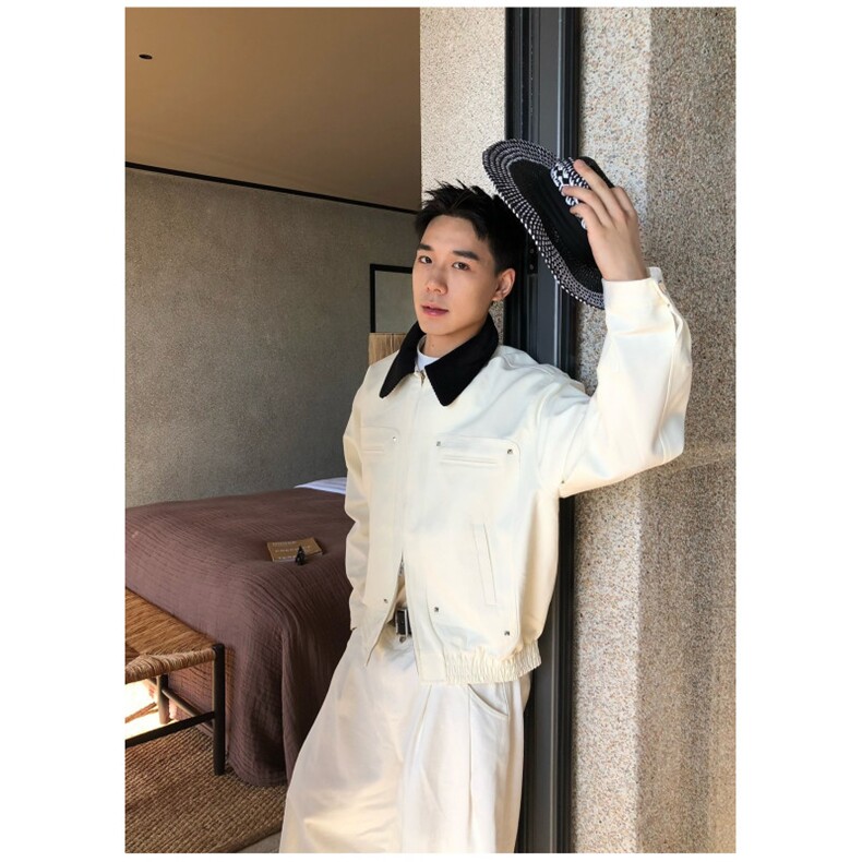 现货潮流秋季复合外套白色卡其色JK7730-P65,女装短外套,星座1109-4
