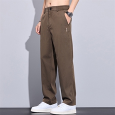 夏秋季男士商务微阔腿裤时尚潮流男装长裤春季薄款莱赛尔9037-P45，男装休闲裤，星座224-1
