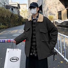 工装羊羔绒外套男潮牌宽松潮流百搭痞帅复古港风J251P52，男装夹克，星座1116-2
