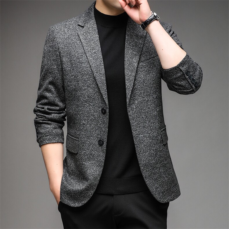 NJ1083钱塘2020-2中年男士秋装新款商务休闲简约西服外套P145,男装西服,钱塘207-2