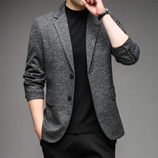 NJ1083钱塘2020-2中年男士秋装新款商务休闲简约西服外套P145，男装西服，钱塘207-2