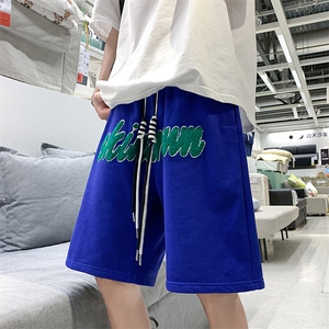 1港风大码M-5XL中性风短裤女男士中裤男潮流五分裤DK7713P37控49图片