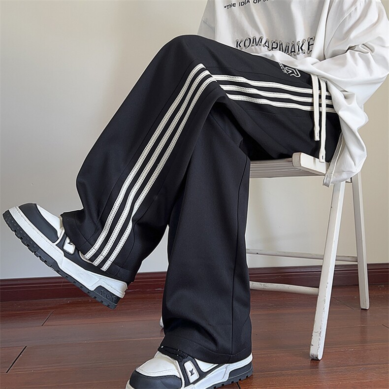 7个高点击条纹休闲运动裤秋季秋冬宽松X416b-1-KL906-特P40控58，女装休闲裤，星座416B-1