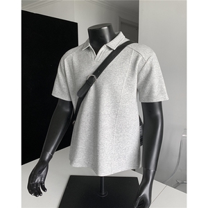 主推重磅POLO衫夏季短袖翻领半袖上衣cleanfit正肩t恤衫S419特28,什么颜色搭配香芋紫显高级图片