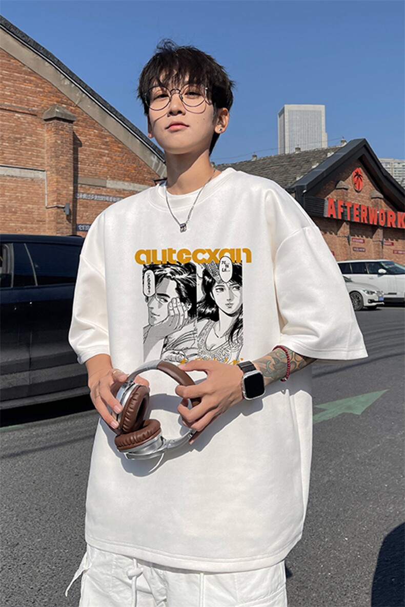量大优供视频重磅麂皮绒短袖T恤男JPDX219-特P19,男装T恤,电商B367