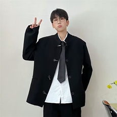 制服男女诘襟校服新中式男装中山装春秋演出服套装立领西装XZ202，男装西服，星座1116A（原606A-3）