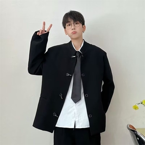 制服男女诘襟校服新中式男装中山装春秋演出服套装立领西装 XZ202图片