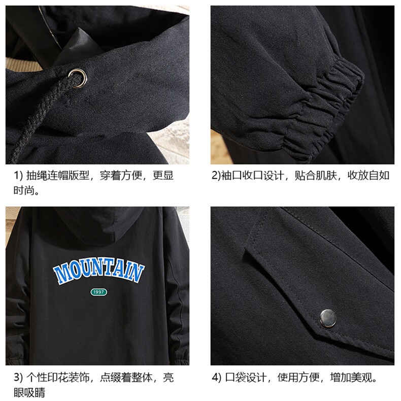 JK41231-P85纯棉连帽夹克男士大码工装夹克男砖墙,男装夹克,电商A040A