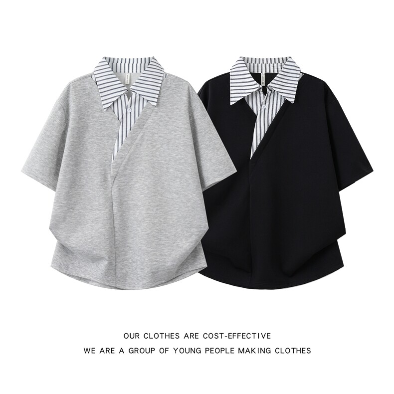 翻领短袖polo衫男潮牌夏季t恤韩版新款百搭体恤上衣T071-P38，男装T恤，星座308B-2