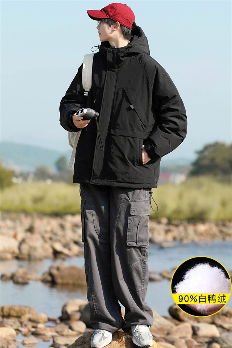 冬上新加绒加厚羽绒服简约休闲冲锋衣外套男女8317-P220控价318,男装羽绒服,电商A441-1