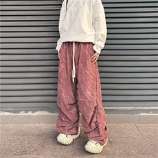 日系工装裤男高街潮牌秋季ins欧美嘻哈运动休闲裤机能风裤子，男装休闲裤，星座716-3