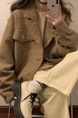 中性风黄底美式夹克女潮牌夹克男情侣大码M-5XL外套女JK8748P95控，男装夹克，星座227-7