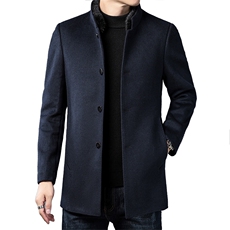 DZ921577钱塘2020-3中年男士冬季厚款商务休闲简约毛呢大衣P350，男装毛呢大衣，钱塘207-3