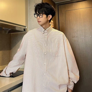 2025春男士长袖条纹衬衫男潮牌休闲衬衣外套 C3024图片