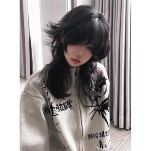 【有货】手稿印花开衫毛衣男宽松慵懒风针织衫外套MY133CC-P65图片