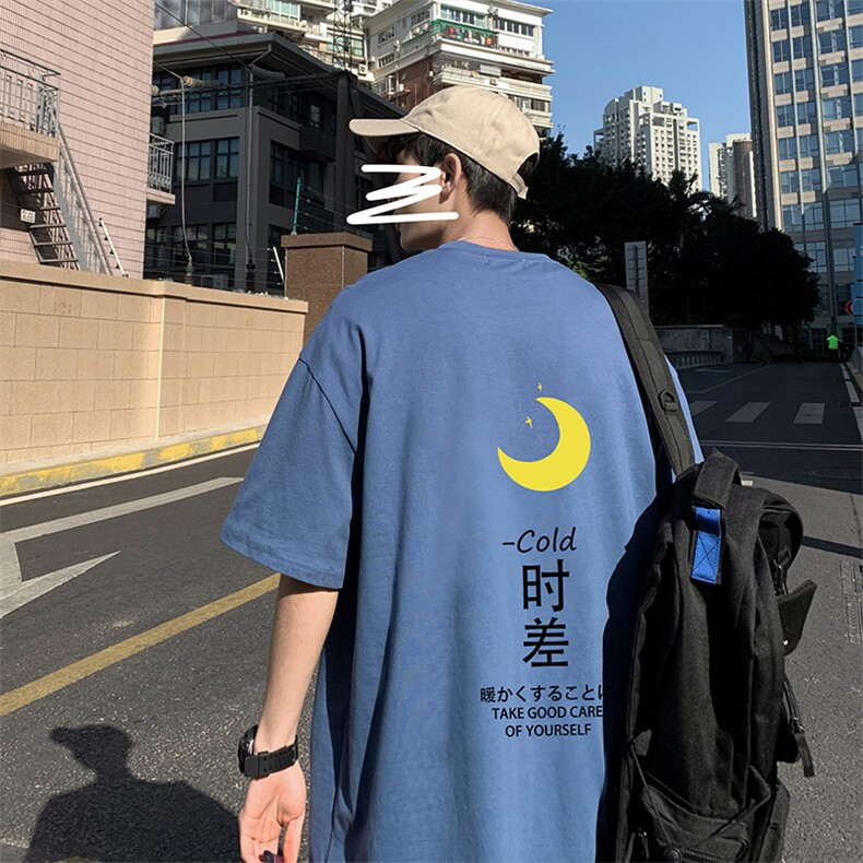 DX17047-P20纯棉短袖t恤男大码半袖打底衫宽松体恤衫港风,男装T恤,电商A040