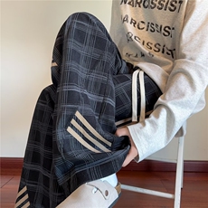 男款秋冬美式三条杠直筒运动休闲裤长裤子XXK51-P42，男装休闲裤，星座208-5