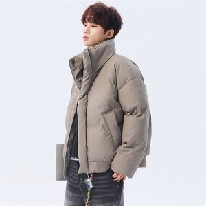 支持二开 立领PU皮棉服男短款棉衣外套宽松面包服 M810-P75图片
