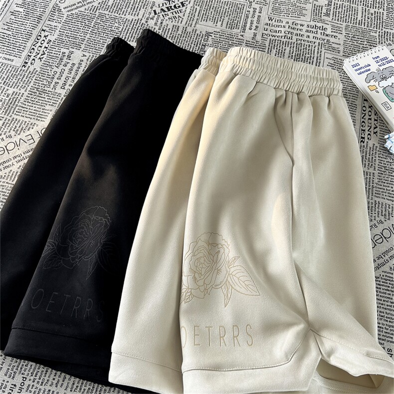 23夏季新款麂皮绒烧花短裤休闲裤A316-1K1123P50控68,男装牛仔裤,星座906（原电商a316-1）