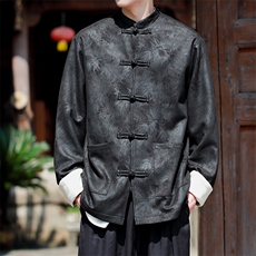 麂皮2025新款新中式大码夹克外套现货男士上衣JK1818-P110控188，男装夹克，电商A021
