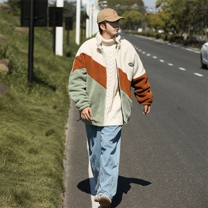 2024冬季加绒加厚棉服羊羔绒百搭潮流保暖ins外套男装MY105P95图片