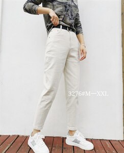 2021秋弹力磨毛牛仔休闲裤手感舒服百搭四色M一XXL,女装休闲裤,简 影