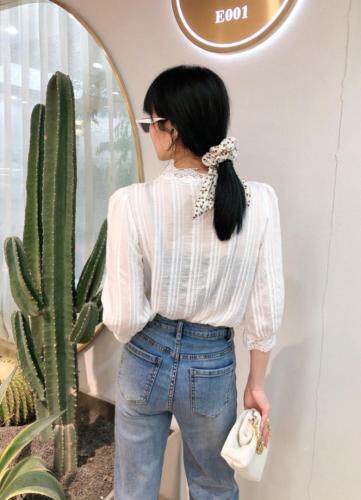 蕾丝花衬衫，女装衬衫，兰魅依生