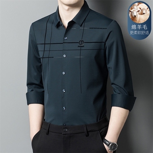 爆品！ 男春秋中青年薄款商务翻领衬衫休闲长袖POLO衫XY6632-P108图片