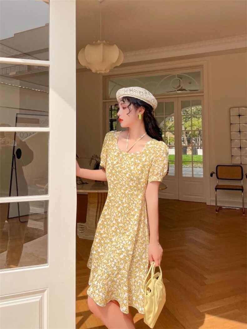 短款碎花裙，其它，安玖拉