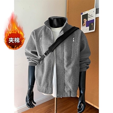 秋冬新款美式潮牌呢料外套男立体解构夹棉工装棉衣-A2261P85控148，男装棉衣，电商B241