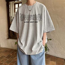 抖音得物二开现货供应220克夏装重磅美式高街宽松短袖t恤MT60，男装T恤，电商A486-1