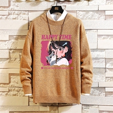 加厚加绒毛衣男大码毛线衣男针织衫M19353-P45加绒款-P65砖墙，男装针织衫/毛衣，电商A040A