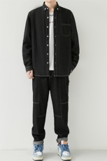 春季流行男士牛仔衬衣时尚休闲长袖衬衫外套XZ310B-3-CY8002-P50，男装衬衫，星座310B-3