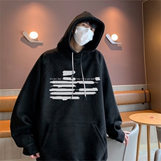 港风抖音直播得物高品质宽松麂皮绒连帽卫衣W6211P48，男装卫衣，电商C408(原B339-1)