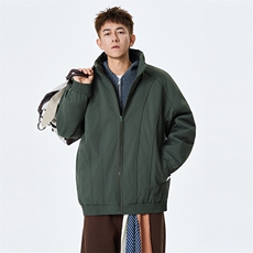 现货美式休闲加厚雪山棉衣夹克外套立领纯色三防户外工装棉服，男装夹克，电商A486-1