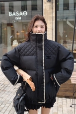 高级感超好看小香风黑色短款羽绒服女冬2024年新款设计感小众外套，女装羽绒服，2C125