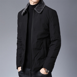 XS98209冬季男士羽绒服外套翻领白鸭绒休闲毛领加厚保暖P240图片
