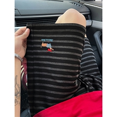 条纹针织短裤男款夏季美式潮牌腊肠狗刺绣五分卫裤宽松大码运动裤，男装休闲裤，电商A022