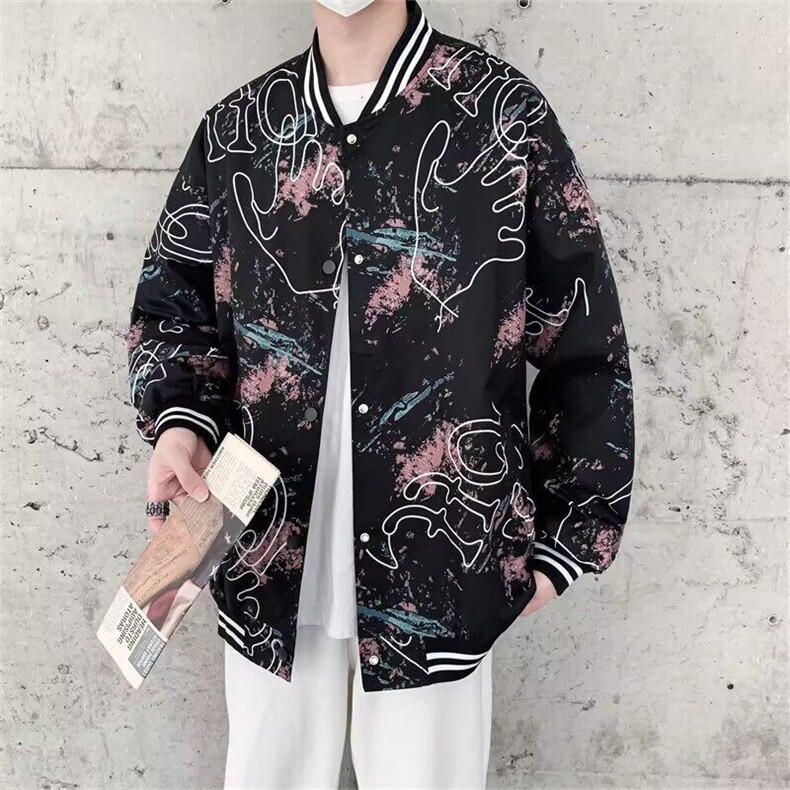 青少年新款棒球服外套男生春秋季潮流帅气休闲百搭夹克衫男装,男装夹克,星座1013