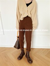 【现货】收脚休闲裤，女装休闲裤，F/TU