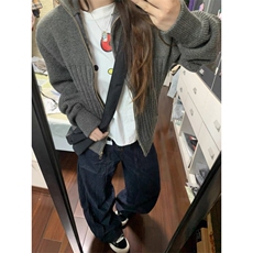 网图秋冬美拉德正肩立领拉链开衫毛衣外套潮MY1185特P55，男装针织衫/毛衣，电商C310