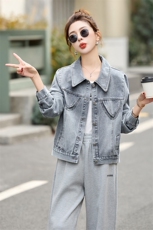 梦依缘2025春时尚休闲牛仔外套，女装短外套，梦依缘